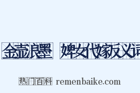 金壶浪墨·婢女代嫁反义词是什么意思的图片
